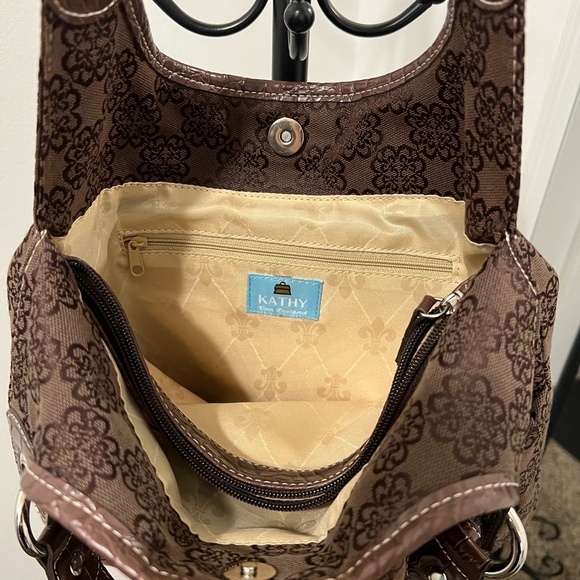 KATHY VAN ZEELAND Brown Floral Patterned Women's Bag - Picture 6 of 9